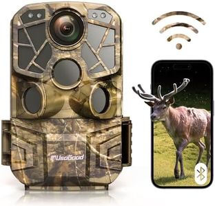 Usogood WiFi Trail Camera, 32MP 2.7K/1520P 30fps Game Cameras with 65ft Hyper Night Vision IP66 Waterproof 120° Motion Activated Hunting Cam Phone App for for Outdoor Wildlife Scouting, Hunting