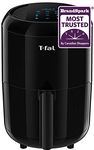 T-Fal EY301850 Easy Fry Compact Duo Precision 1.69Qt/1.6L Air Fryer, Fry, Grill, Roast, Bake, Black