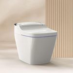 VOVO STYLEMENT TCB-090SA Smart Bidet Toilet for bathrooms, Elongated One Piece Toilet with Auto Open/Close Lid, Auto Dual Flush, Heated Seat, Nightlight Made in Korea, Back-to-wall Floor-Standing