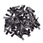 120pcs Hairdressing Double Prong Curl Clips, Wobe 1.8" Curl Setting Section Hair Clips Metal Alligator Clips Hairpins for Hair Bow Great Pin Curl Clip, Styling Clips for Hair Salon Barber (Black)