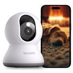 blurams Indoor Camera, Color/IR Night Vision, 2K Home Security Camera for Baby/Elder/Pet, Motion Tracking, 2-Way Audio, 360° View Home Camera Works with Alexa and Google(2.4GHz Only)