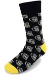 Men's Fun Crew Socks, Sock Size 10-13/Shoe Size 6-12.5, Great NEW Styles, Great Holiday/Birthday Gift (Beer Mugs)