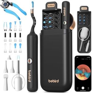 Bebird Earsight Plus R37R Ear Wax Removal Tool Camera, FSA HSA Eligible Items, Smart Ear Cleaner with Painless Visual Tweezers, Flexible Ear Camera Otoscope, Home ENT Cleaning Kit for Family,Black