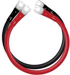 6 AWG Battery Cables Set with Terminals, 5/16-Inch Lugs (Positive and Negative) for Motorcycle, Automotive, Marine, Solar, ATV, RV, Mower, Oxygen-Free (1m)