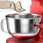 Stainless Steel Mixer Bowl for Kitchenaid Mixer bowl, Kitchenaid Mixing Bowls for 6QT Bowl-Lift Stand Mixer with Handle, Dishwasher Safe