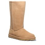 BEARPAW Women's Elle Tall Multiple Colors | Women's Boot Classic Suede | Women's Slip On Boot | Comfortable Winter Boot, Iced Coffee, 10 UK