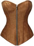 Bslingerie Womens Faux Leather Zipp