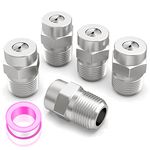 MEANLIN 25 Degree Surface Cleaner Tips, 1/4 Inch NPT Male, 2.5 Orifice, 4000 PSI Threaded Spray Nozzles, Replacement for Water Gun, Water Broom and Surface Cleaner (5-Pack)