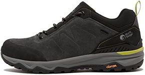 NORTH RIDGE Men’s Drift Walking Shoes with High Traction Vibram Sole & Cushioned Insole, Durable Suede Upper, Flexible, Waterproof, Breathable, Outdoors, Hiking & Trekking Footwear, Black, UK11