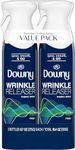 Downy Wrinkle Releaser Spray, All In One Wrinkle Release Spray, Odor Eliminator, Static Remover, Fabric Refresher & Ironing Aid for Clothes, 9.7 Fl Oz (Pack of 2), Fresh Scent