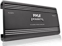 Pyle 4 Channel Car Stereo Amplifier - 4000W High Power 4-Channel Bridgeable Audio Sound Auto Small Speaker Amp Box w/ MOSFET, Crossover, Bass Boost Control, Silver Plated RCA Input Output -PLA4478