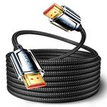 JSAUX 8K HDMI Cable 2.1 Cable 16FT, 48Gbps Ultra High Speed Long HDMI Cable, (8K@60Hz 4K@120Hz 144Hz) HDMI Cord, eARC HDR10 HDCP 2.2 & 2.3 3D, Compatible with PS5/HDTV/Xbox/Roku TV/Monitor/Blu-ray