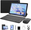 Freeski Tablets 10 inch Tablet Android 15,Octa-Core Processor,24GB RAM 64GB ROM 1TB Expand,5G WiFi 6,1280 x 800 HD/Dual 5MP+8MP Camere,Android Tablet with Keyboard+ Mouse + Case Black