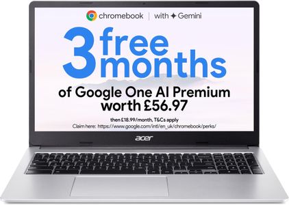 Acer Chromebook 315 Laptop, 8GB RAM, 128GB Storage – Silver