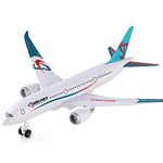 OTONOPI Airplane Toys Bump and Go Airlines Die Cast Metal Model Plane Toy with Lights and Sounds for Kids LightBlue