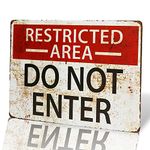 dingleiever-Restricted Area Sign -Do Not Enter Wall Art Sign 812 inch