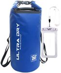 Premium Waterproof Bag, Sack with phone dry bag and long adjustable Shoulder Strap Included, Perfect for Kayaking/Boating/Canoeing/Fishing/Rafting/Swimming/Camping/Snowboarding (blue, 20 L) …