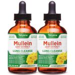 2 Pack Mullein Leaf Extract for Lungs: Mullein Drops for Lungs