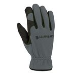 Carhartt Men's High Dexterity Open Cuff Glove Cold Weather, Grey, S