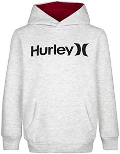 Hurley boys One and Only Pullover Hoodie Hooded Sweatshirt, Birch Heather, Large US