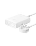 Belkin BoostCharge Pro 4-Port USB-C GaN Wall Charger, 200W Multi-Port Charger w/USB-C PD 3.1 Fast Charge + 5ft Power Cord for MacBook Pro, iPhone 16 & 15 Series, iPad Pro, Galaxy S24, Pixel & More