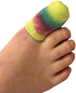 BOUNCEBACK BIG TOE Protective Socks Soft Cotton Medical sleeve for Big Toe | Diabetic Ulcers| Ingrown Toenail | Non-Slip Silicone Grip on Rim of Inner Cuff to prevent Twisting or Sliding Off, Tie Dye,