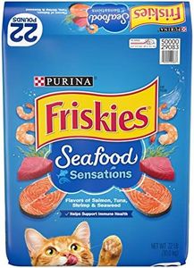 Purina Friskies Dry Cat Food, Seafood Sensations - 22 lb. Bag