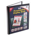 A4 20 Pocket Display Book Presentation Folder Portfolio (40 Views) Project Book Certificate Folder Plastic Wallets (1 Book)