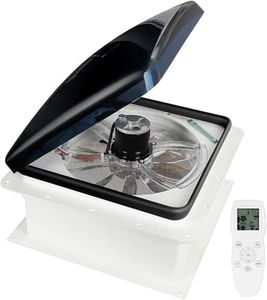 OUTPRIZE Upgraded Remote Control RV Roof Vent Fan, 12V DC 14" Quiet RV Roof Fan with Rain Sensor, 10-Speed, Reversible