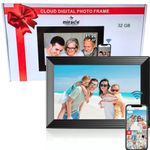 Miracle Digital 10.1 Inch Digital Photo Frame WiFi, 32GB Memory, Touch Screen HD IPS Display – Auto-Rotate, USB/SD, Share Photos & Videos via Frameo App, Wall/Desktop Mounted, Video & Sound Playback