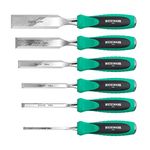 Wood Chisel Set 6 Pieces of Stainless Steel Q30 6, 10, 12, 18, 25, 32mm with Practical case from WIESEMANN 1893 I Ensure Serie I 81291