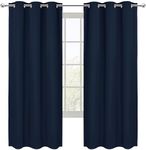 Utopia Bedding Blackout Curtains 63 Inches Length 2 Panels, Thermal and Sound Insulated Grommet Drapes for Bedroom, Kitchen and Living Room (42x63 Inches, Navy, Set of 2)