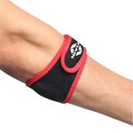 Nivia Tennis Elbow Support, Elbow Support Strap for Gym, Elbow support, Elbow brace for men and women, Elbow wraps for gym, workout, Tennis, Badminton, Running, Free Size, Black/Red