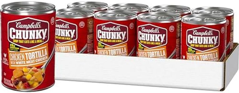 Campbell’s Chunky Soup, Chicken Tortilla With White Meat Chicken, 16.1 oz Can (Pack of 8)