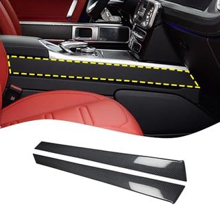 True Carbon Fiber Automotive Interior Trim Accessories Upper and lower trim strips on both sides of the center console gearbox For 2019-2024 Mercedes-Benz G-Class W464 (Style B - Black Carbon)