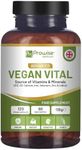 Vegan Vital - Multivitamins Complex 120 Capsules - Vitamins and Minerals Formulation to Support a Plant Based Diet with Calcium, Vitamin B12, Vitamin B2,Vitamin D3, Selenium, Iodine, Iron, Phosphate and Zinc