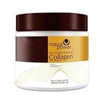 Guegine Collagen Hair Mask,Hair Treatments for Dry Damaged Hair,Collagen Hair Treatment,Deep Conditioning Hair Mask, Natural Argan Oil Hair Mask to Deeply Repair All Hair Types 16.9 Oz 500ml