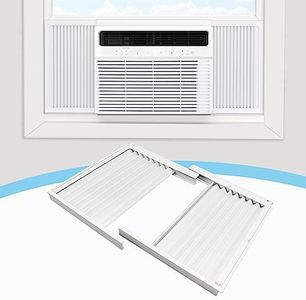 Air Jade Window Air Conditioner Side Panels with Frame, Window AC Side Panel Set for 8,000 Btu Units, Room Air Conditioner Accordion Filler Curtain Replacement Kit