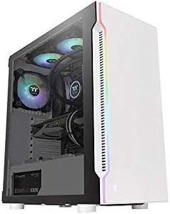 Thermaltake H200 TG White Tempered Glass Snow RGB Mid-Tower Chassis, CA-1M3-00M6WN-00