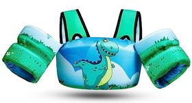 Toddler Floaties Kids Swim Vest - for 22-66 Pounds Boys & Girls, Baby Swim Float Vest for Pool with Shoulder Harness Arm Wings, for Kids 2 3 4 5 6 7 Years Old Baby