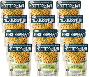 Mediterranean, Ready to Eat Chickpeas, Gluten Free, Plant Based, Vegan, No Preservatives, No Colorants, No Artificial Flavors, 14.1 Oz (Pack of 12)