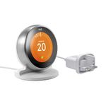 Aulbilly Stand with Power Cable and Adapter for Google Nest Learning Thermostat 3rd Generation (White)