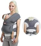 CUBY Baby Wrap Carriers from Newborn, Baby Wrap Sling Soft Baby Carrier Infant Baby Sling Hands Free Babies Carrier Wraps One Size Fits All (New Gray)