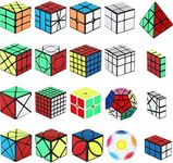 20 Packs Speed Cube Set Cube Bundle 1x3 2x2 2x3 3x3 4x4 5x5 Megaminx Pyramid Skew Mirror Ivy Sticker Cube Puzzles Toys Collection