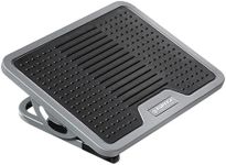 EUREKA ERGONOMIC Foot Rest Under Desk, Ergonomic Adjustable Footstool with Metal Frame, Massage Surface & 3 Height Positions, Non-Slip Foot Stool for Office & Home (Black & Gray)