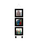 Art Street Photo Frame For Wall Set of 3 Wall Hanging Photo Frame For Home and Office Decoration, Valentine Day Gift Size- 5x5 Inches-Black