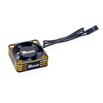 DollaTek Motor Cooling Fan RC Motor Heatsink 28000RPM ESC Cooling Fan for RC Car 1/8 1/10 1/12 Scale 540 550 Brushless Motor (Black + Gold)