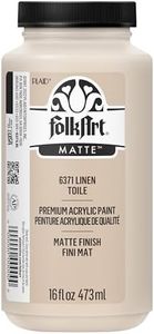 FolkArt Matte Acrylic Paint in Assorted Colors, 16 oz, Linen 16 Fl Oz