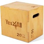 Yes4All Wood Plyo Box/Wooden Plyo Box for Exercise, Crossfit Training, MMA, Plyometric Agility – 3 in 1 Plyo Box/Plyo Jump Box (24/20/16)