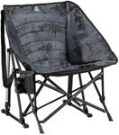 GCI Outdoor Freestyle Puff Rocker Portable Rocking Outdoor Camping Chair, Stealth Camo